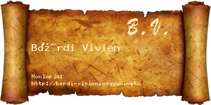 Bérdi Vivien névjegykártya